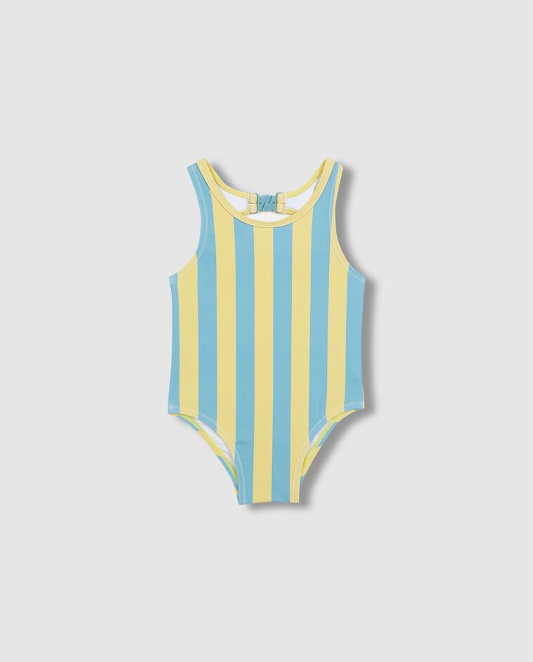 Maillot de bain &agrave; rayures bleu