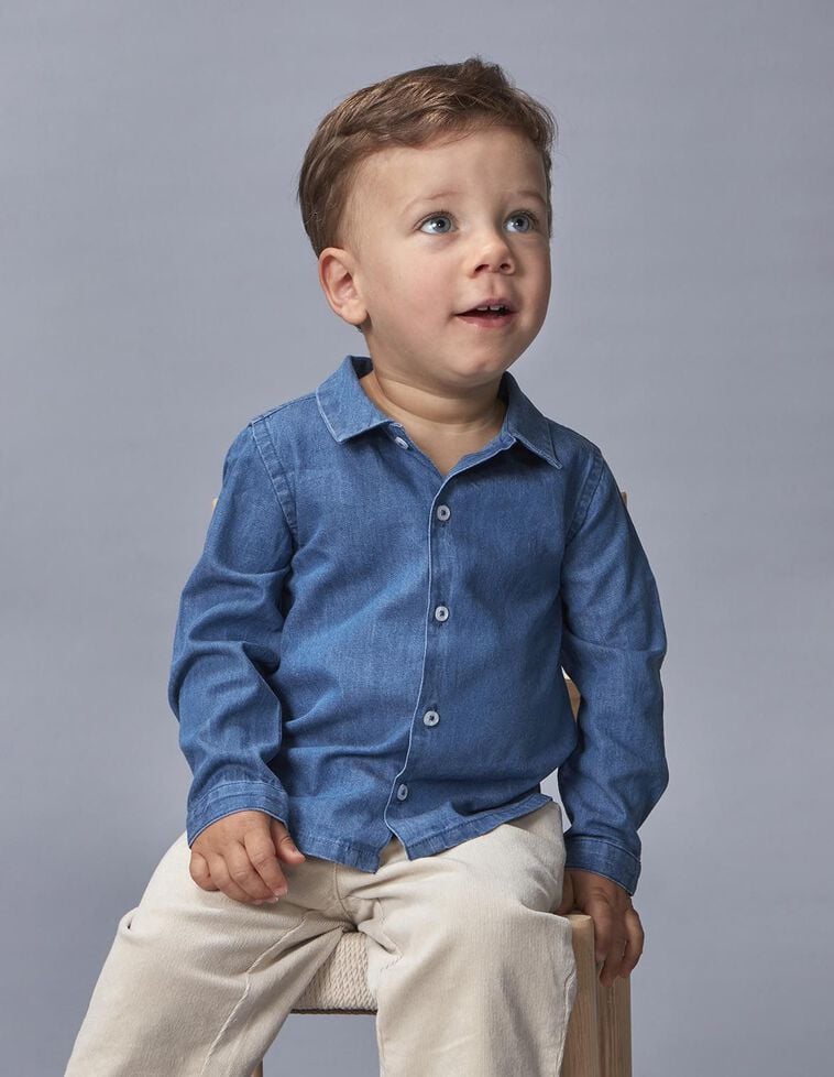 Chemise en jean bleu clair