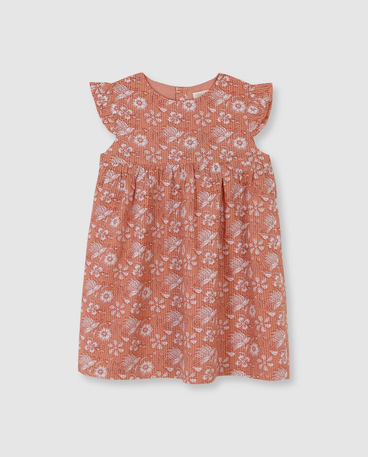 Robe &agrave; fleurs indiennes rose