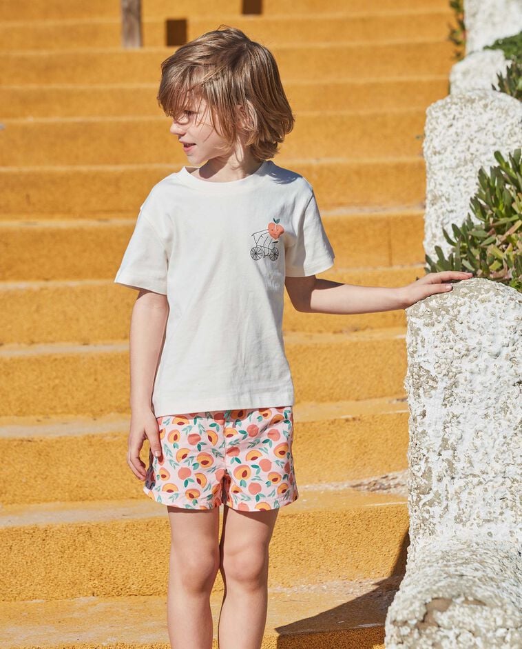 Maillot de bain &agrave; imprim&eacute; p&ecirc;ches rose