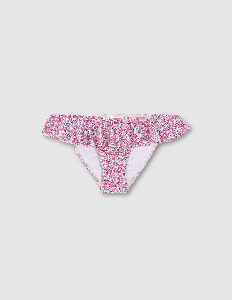 Mutandina con stampa floreale Liberty color corallo