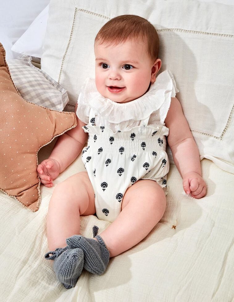 Camicia body in dobby bianco