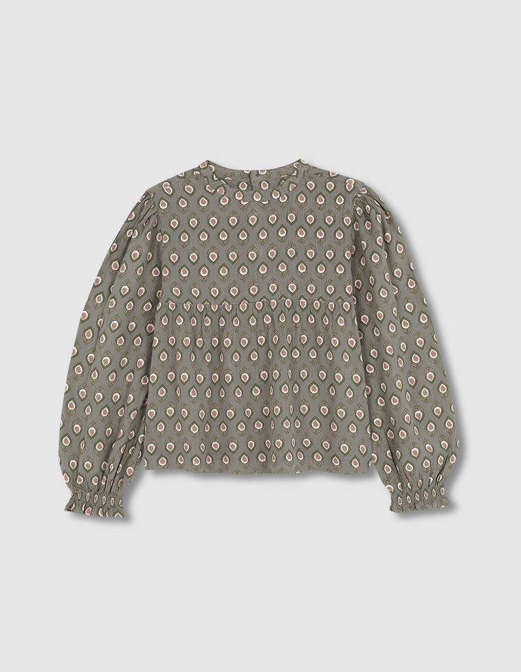 Camicia stampata colletto perkins