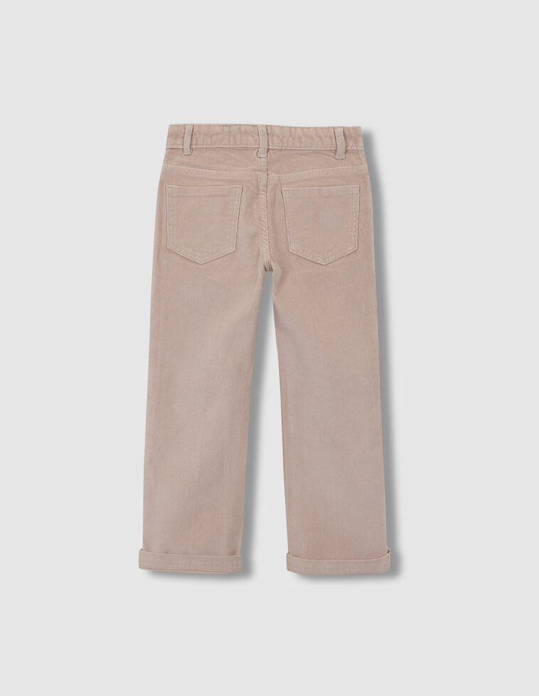 Pantaloni In Corduroy Mini Svasatura Sabbia