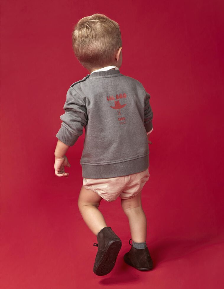 Sweatshirt lil bro cinza