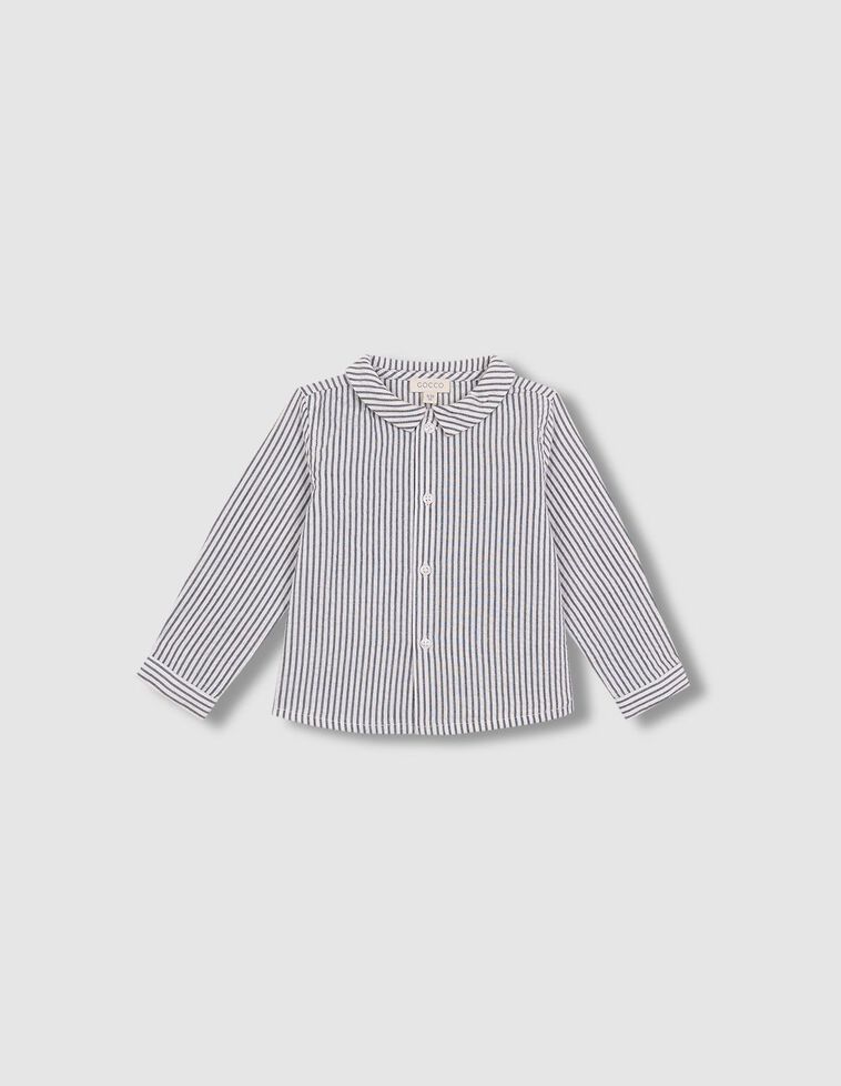 Chemise à rayures bleu clair