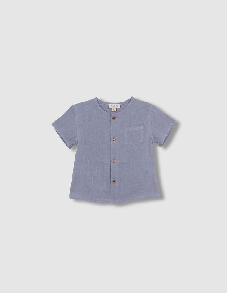 Chemise unie bleu clair