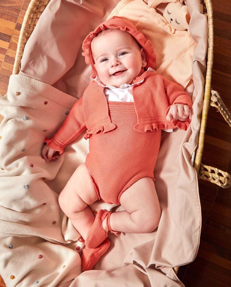 Veste &agrave; volants rose