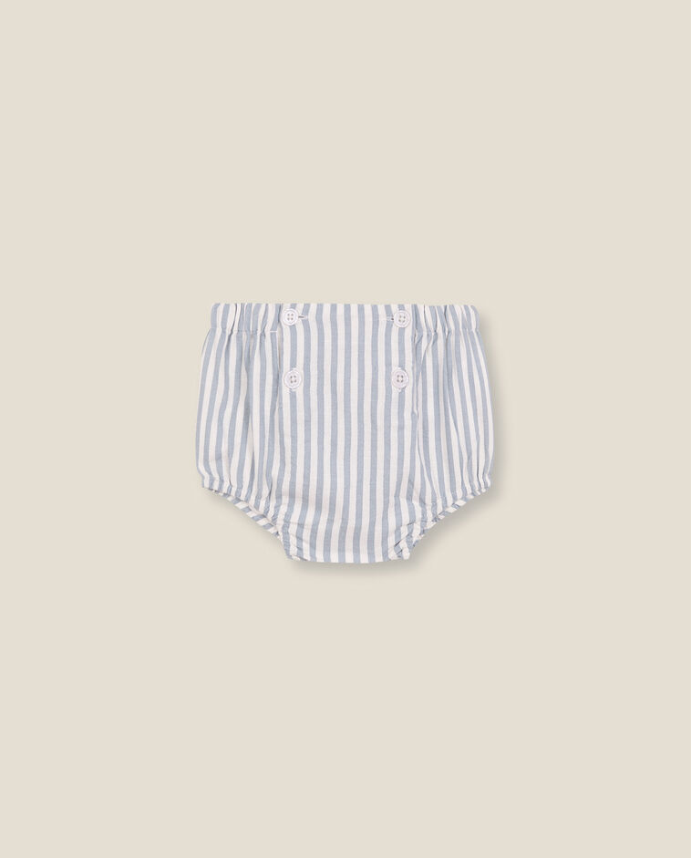 Culotte bleu clair &agrave; rayures nouveau-n&eacute;