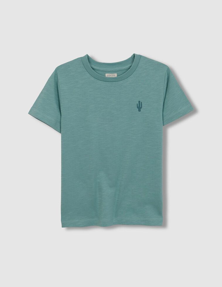 T-shirt stampata verde