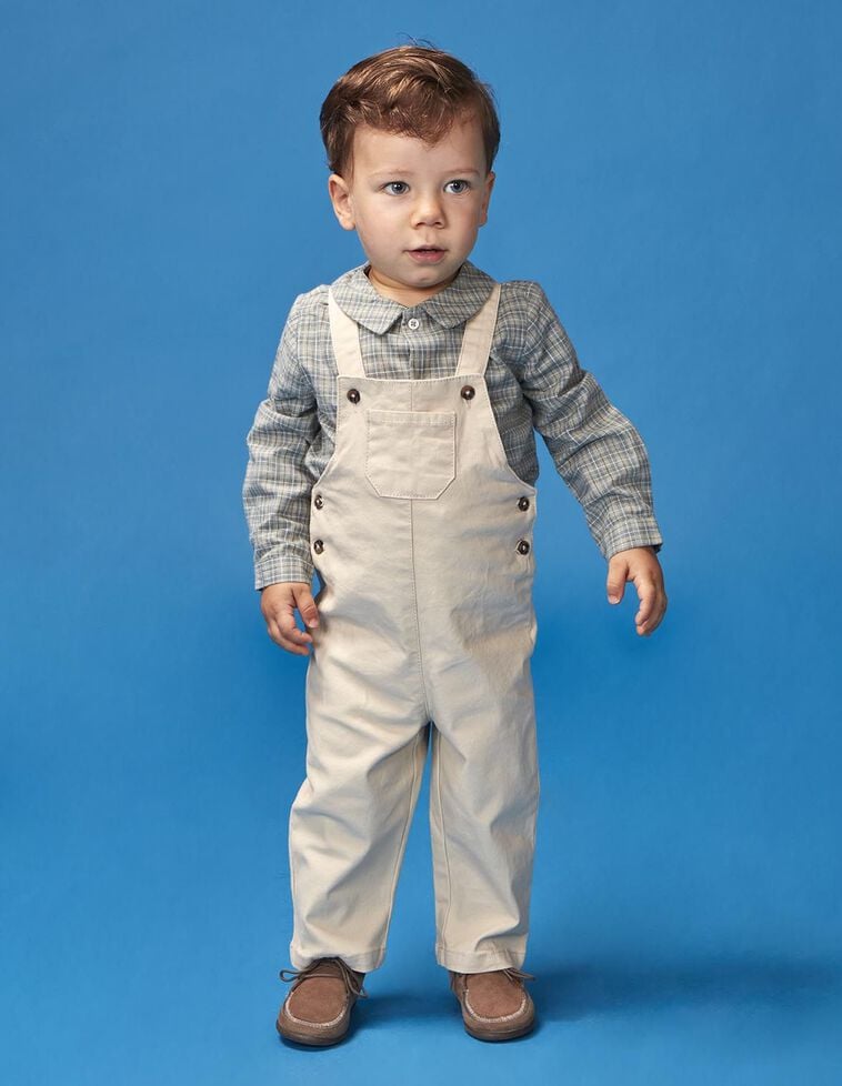 Salopette longue avec poche pierre