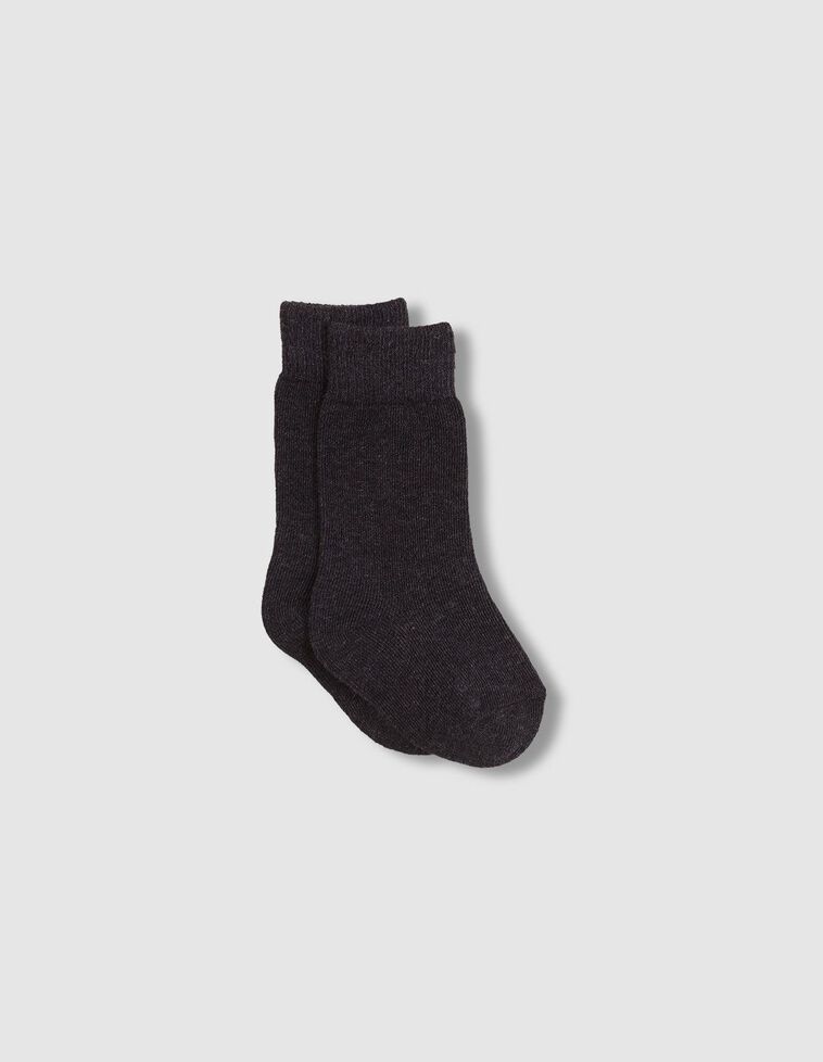 Chaussettes unies grises