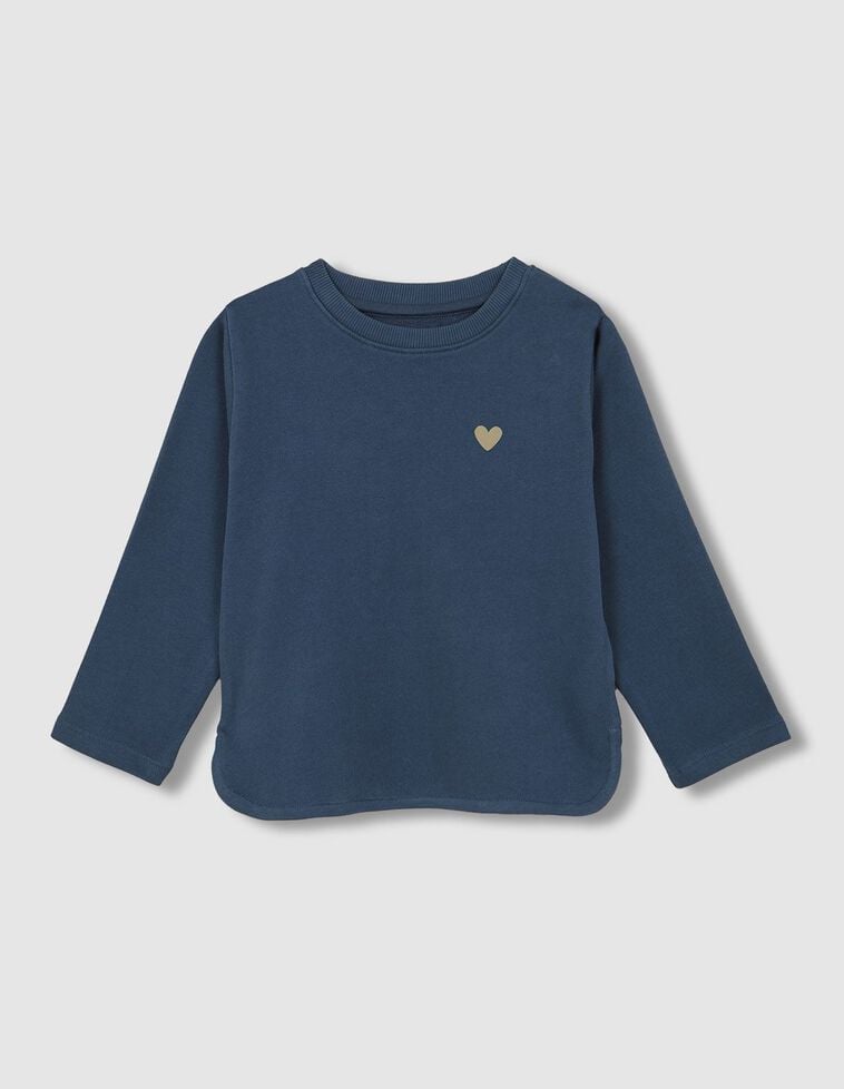 Sweat-shirt avec imprimé dans le dos vert pétrole