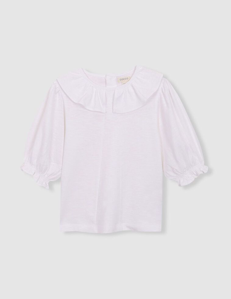 T-shirt gola folho branco