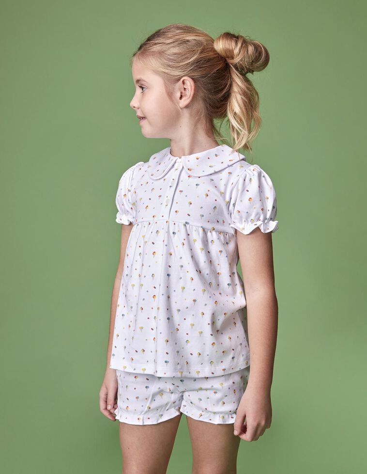 Pijama estampado gelados branco