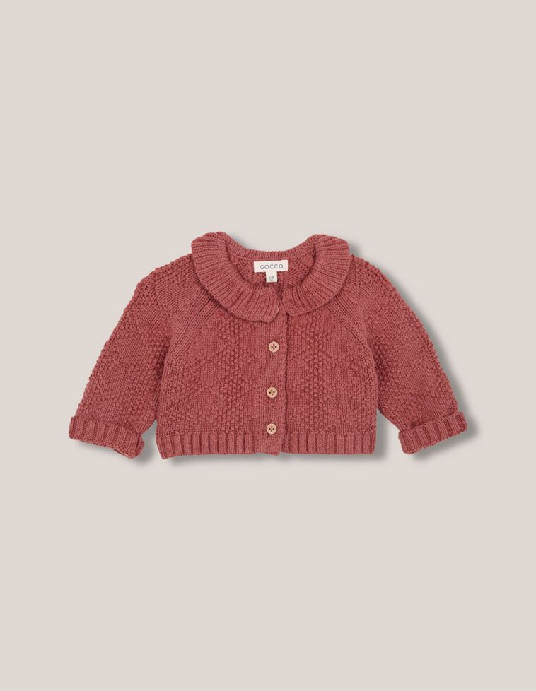 Veste en maille spéciale avec laine rouge