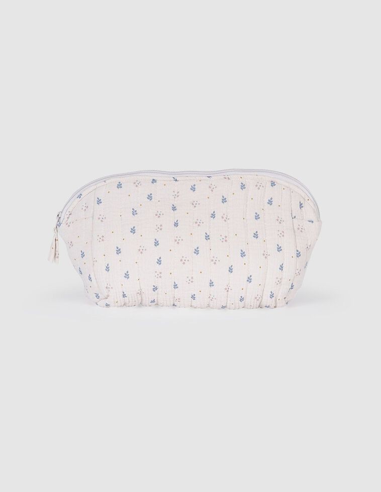 Necessaire stampato color bianco sporco