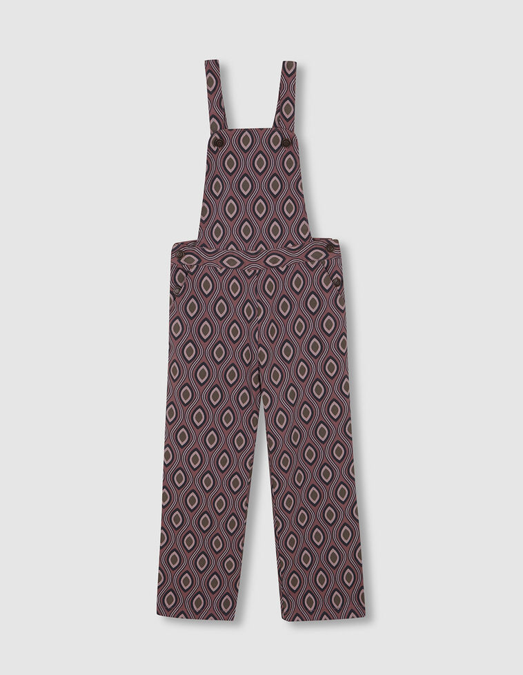 Salopette stampata viola