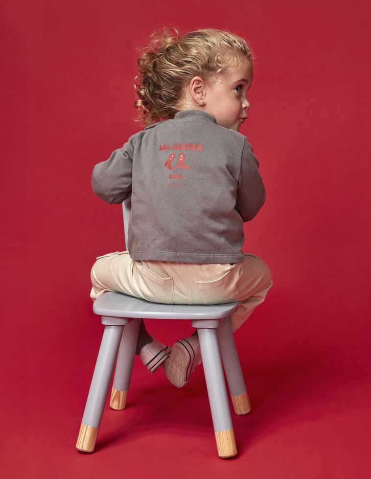 Sweatshirt lil sister cinza