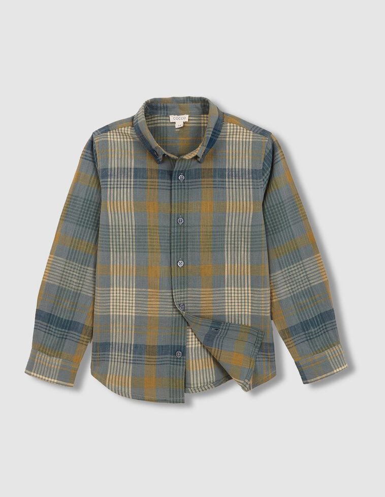 Chemise à carreaux bleue