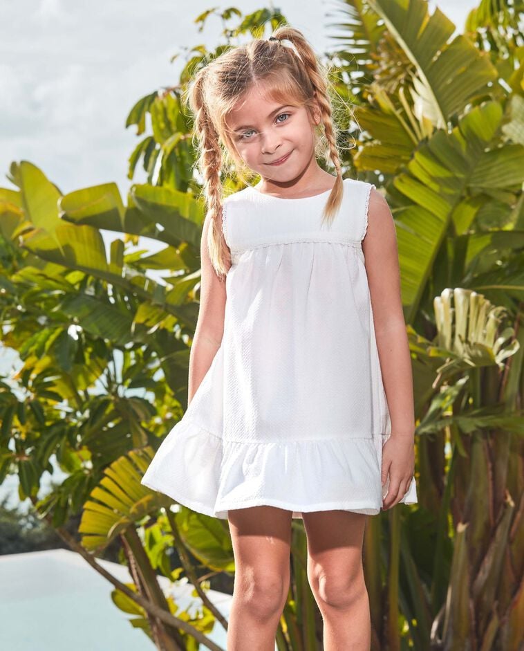 Vestido liso branco/a