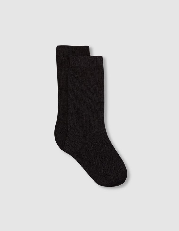 Chaussettes unies grises
