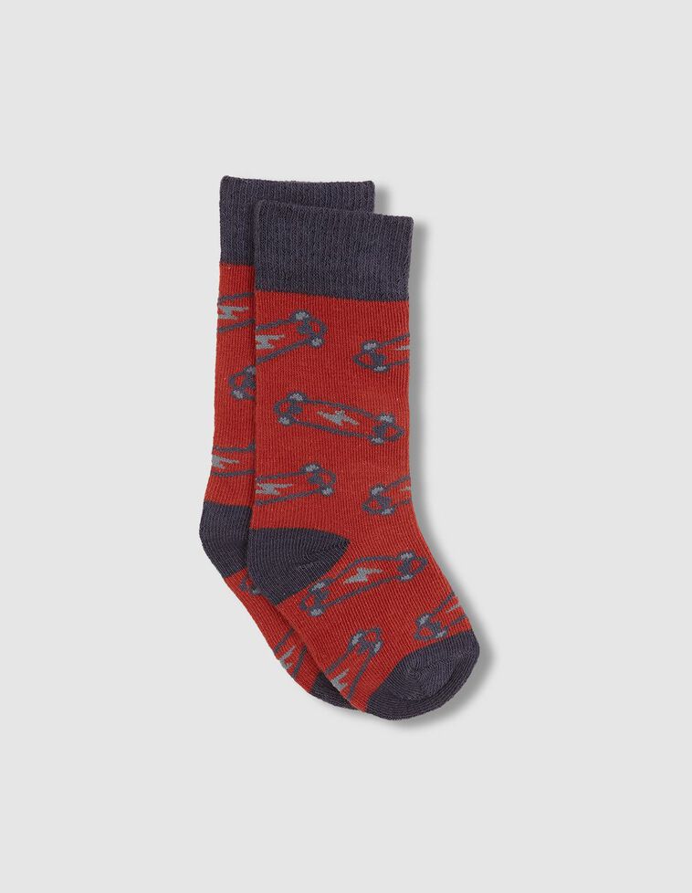 Chaussettes skate grenat