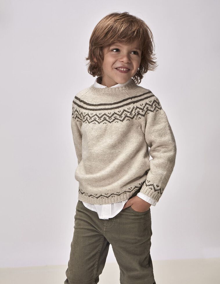 Maglione Jacquard Pietra Melange