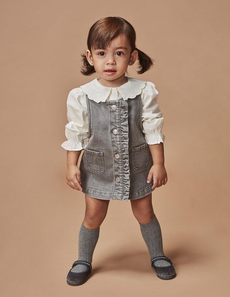 Pinafore-Kleid, in Grau Pinafore-Kleid, in Grau