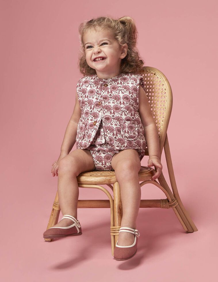 Gilet imbottito reversibile rosa
