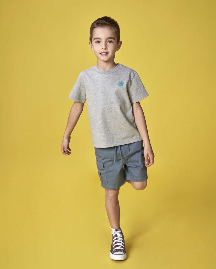 T-shirt &agrave; motif gris