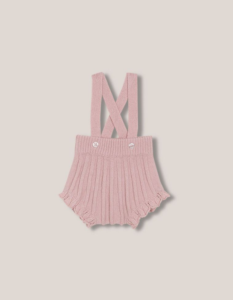 Bloomer rose en tricot avec volant autour de la cuisse