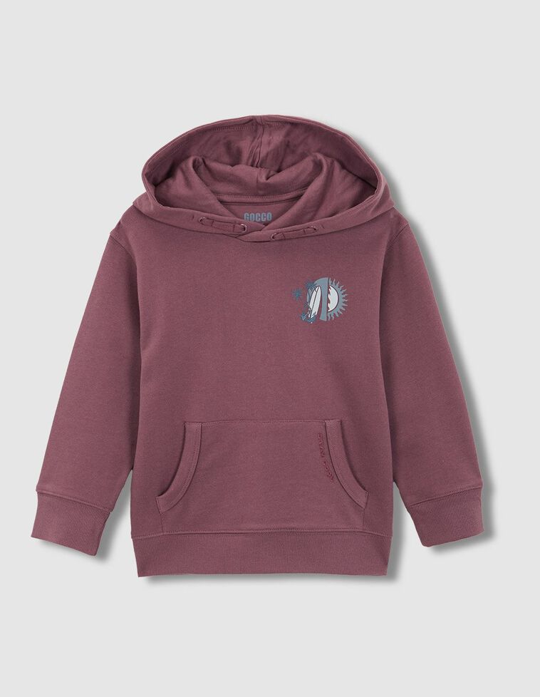Sweat iconique imprimé aubergine