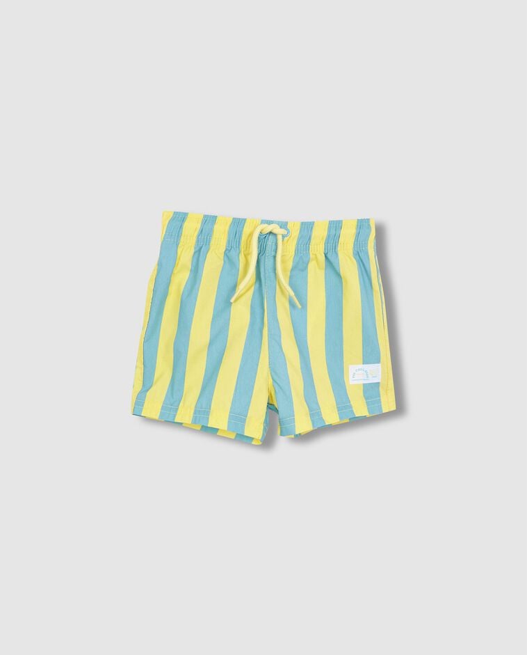 Maillot de bain &agrave; rayures bleu