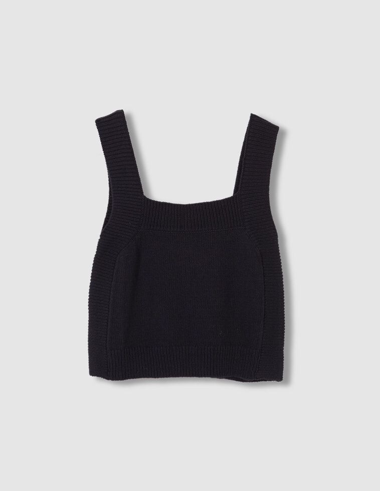 Top in maglia  color nero