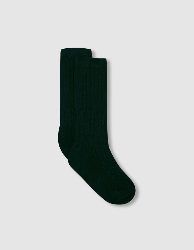 Chaussettes côtelées vertes