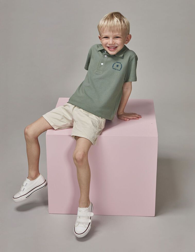 Polo imprimé tennis vert