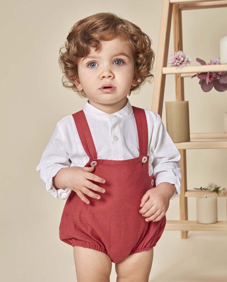 Camicia panama in lino bianco