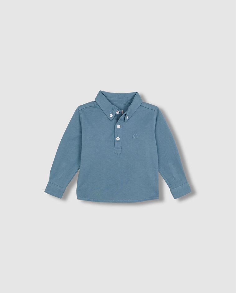 Chemise polo bleue