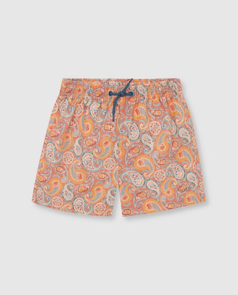 Maillot de bain imprim&eacute; paisley orange