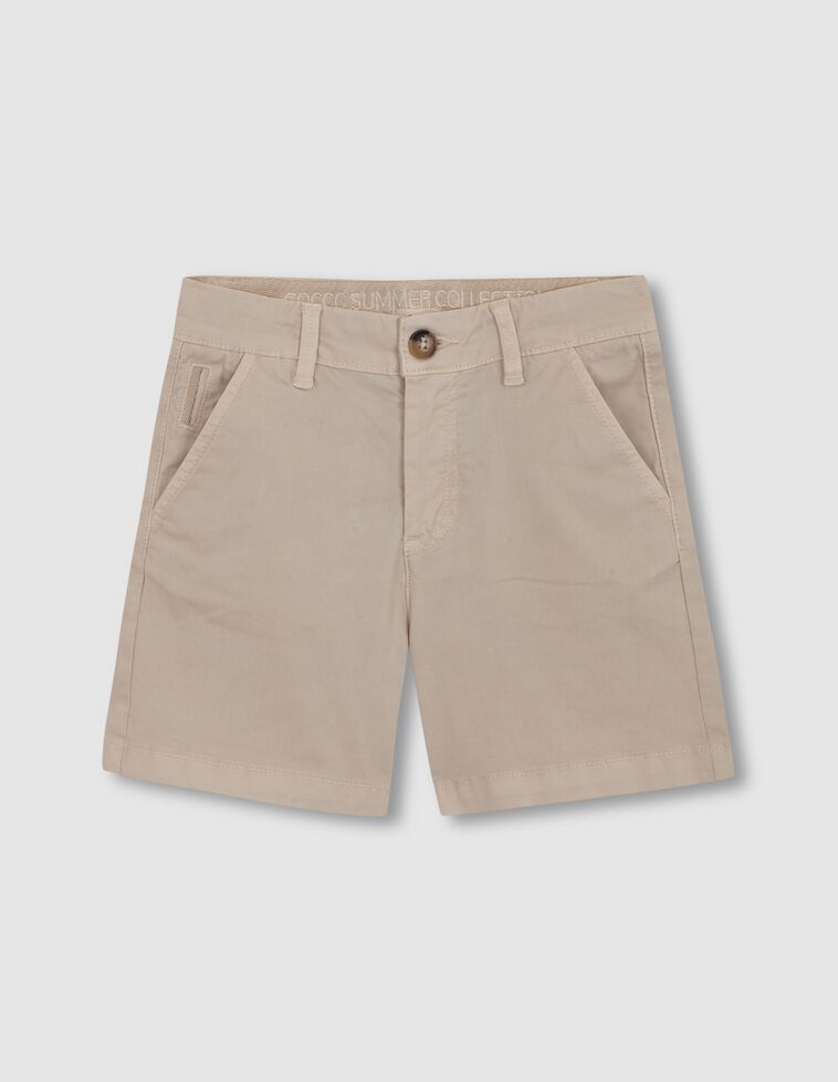 Steingraue Chino-Shorts aus Twill  