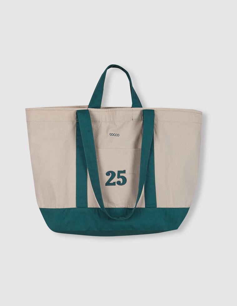 Borsa ricamo "25" speciale anniversario bicolor