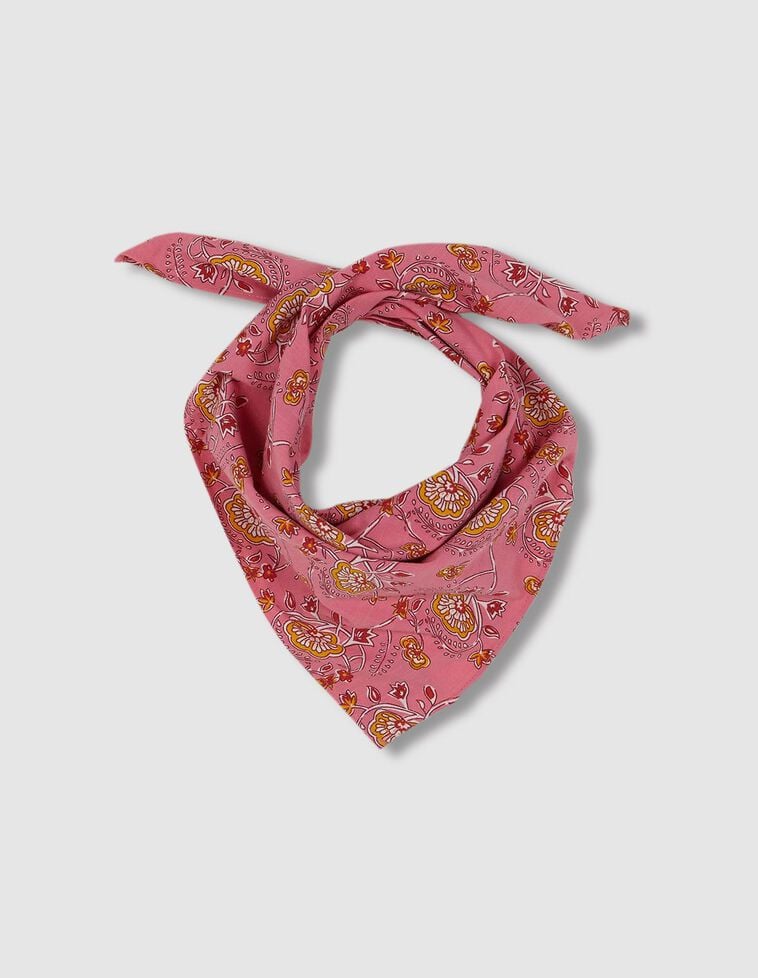 Foulard imprimé rose