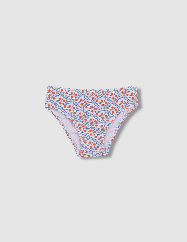 Culotte imprimé branches de fleurs blanches