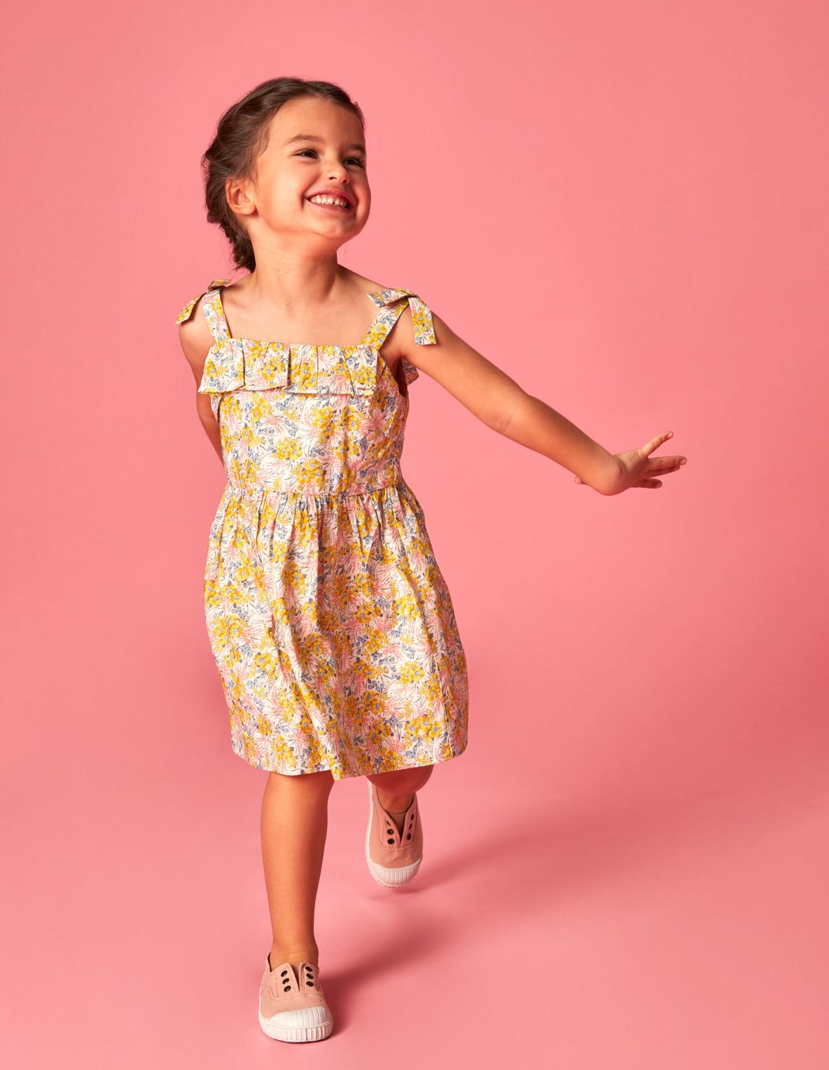 Robe liberty bretelles petite fille Gocco