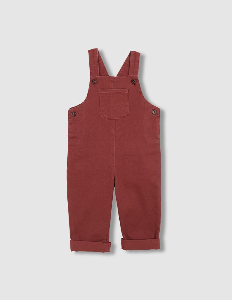 Salopette longue avec revers rouge