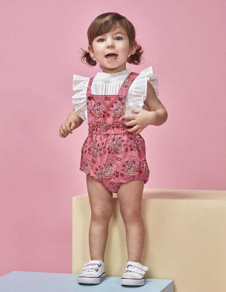 Macacão estampado índio rosa