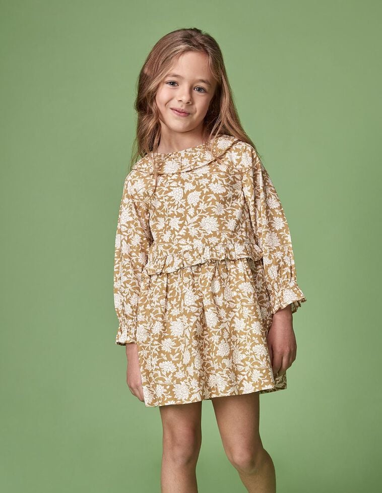 Robe imprimée jaune