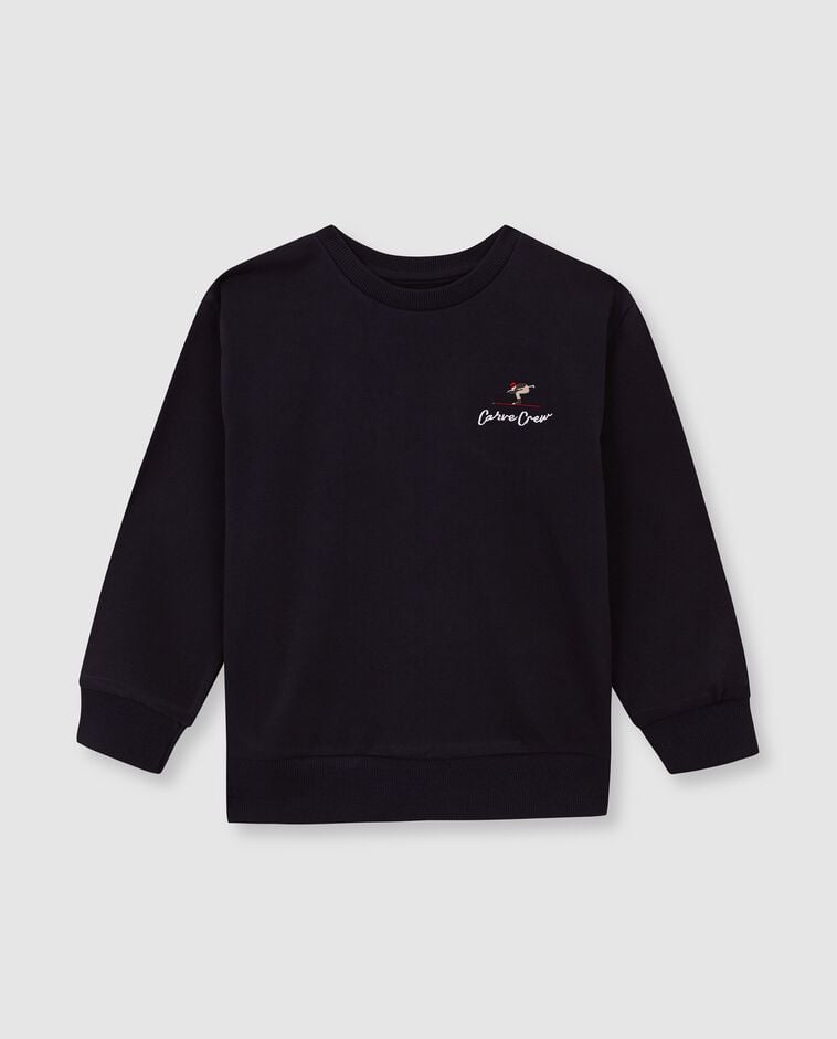 Sweatshirt azul com print esquiadores menino