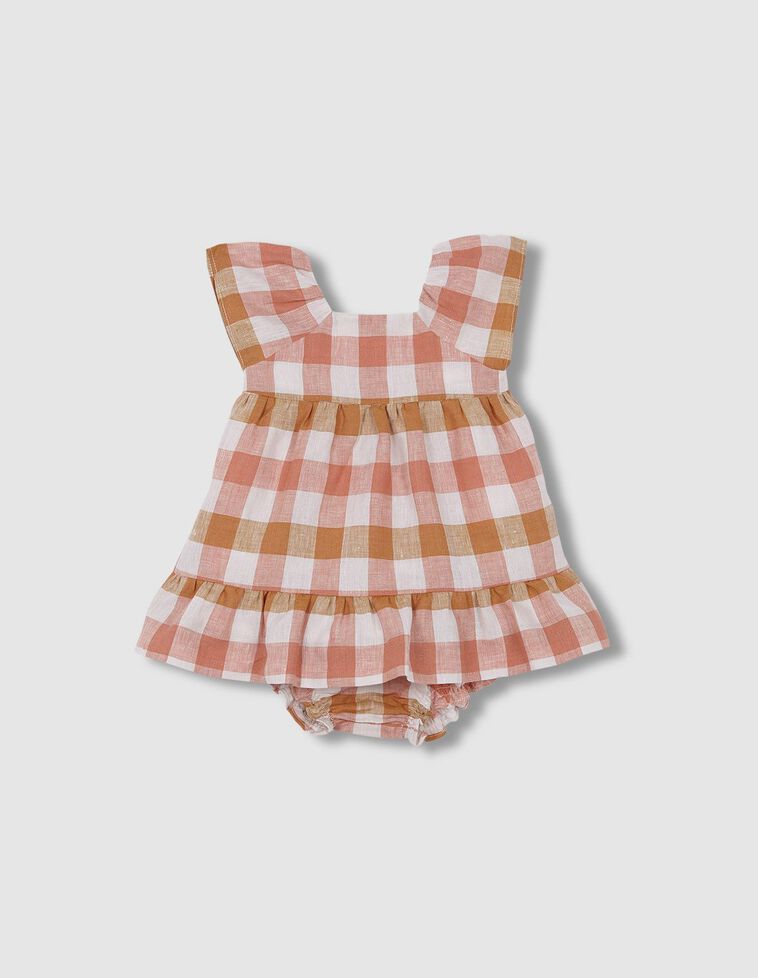 Vestito a quadretti  vichy color mattone